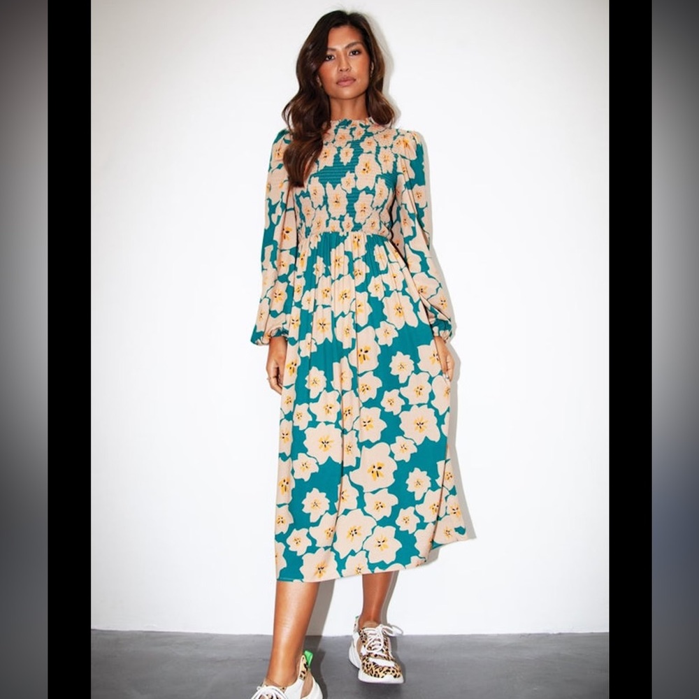 NWOT Never fully dressed floral boho midi prairie dress